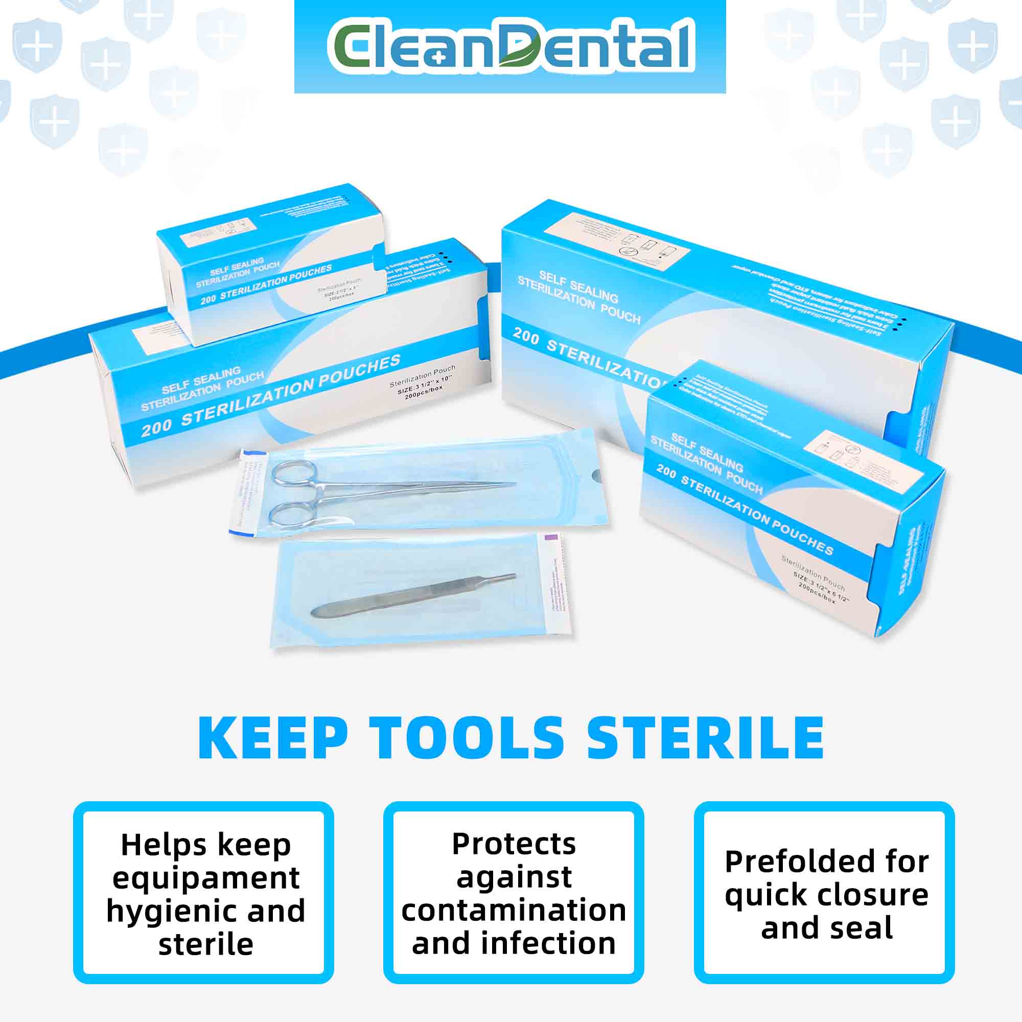 Medical self-sealing sterilization bag